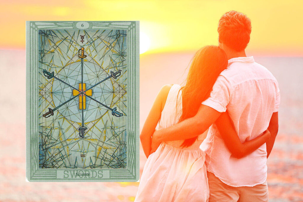 6 (Шестерка) Мечей Таро Тота (Кроули): Наука – значение карты в отношениях, любви и работе