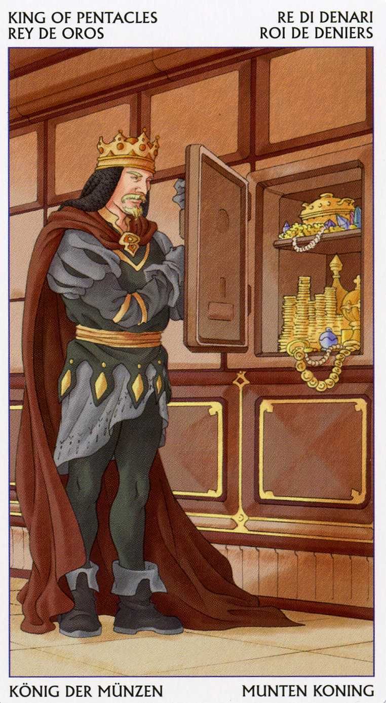 Король Пентаклей Таро 78 Дверей: значение в отношениях, любви, деньгах и здоровье, и в сочетании с другими картами, карты дня