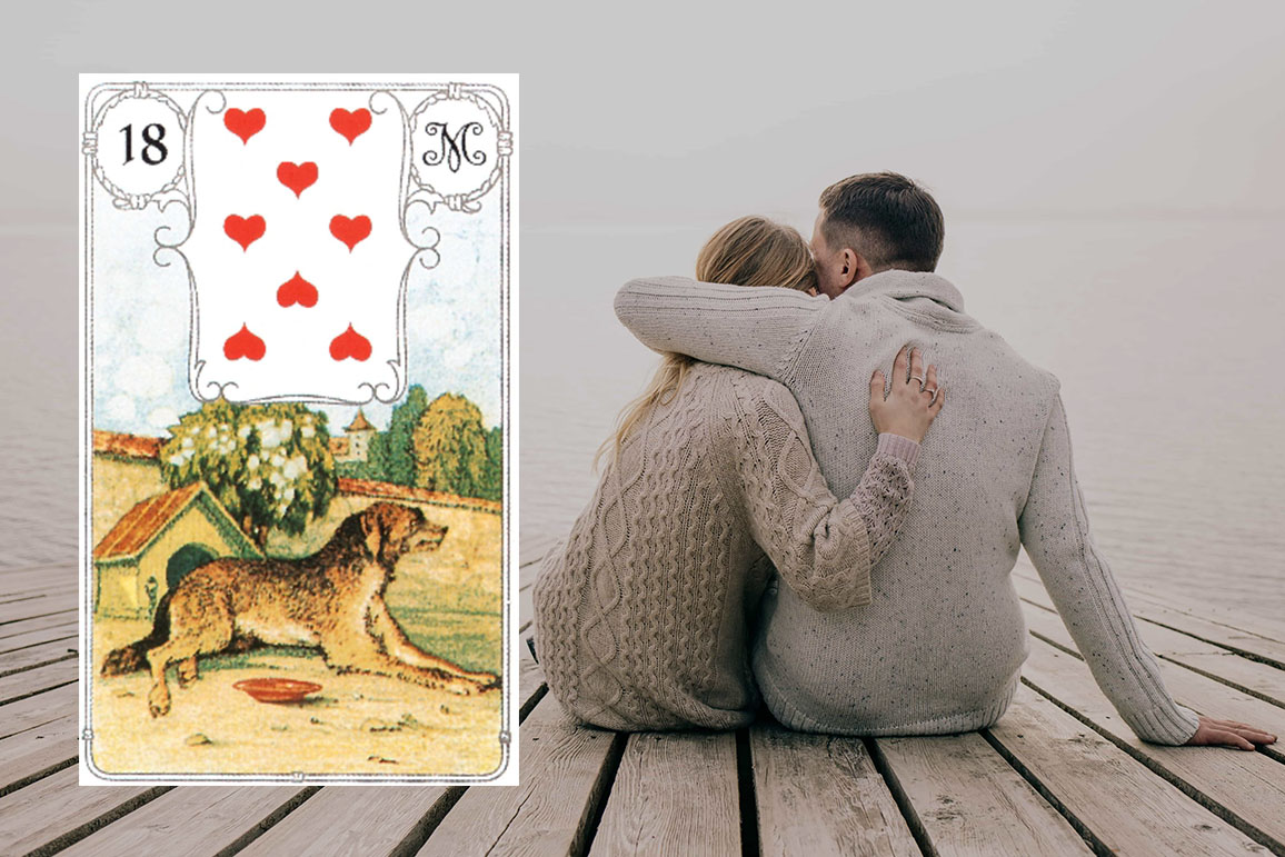 Собака Ленорман: значение карты в гаданиях на отношения и любовь, сочетание с другими оракулами