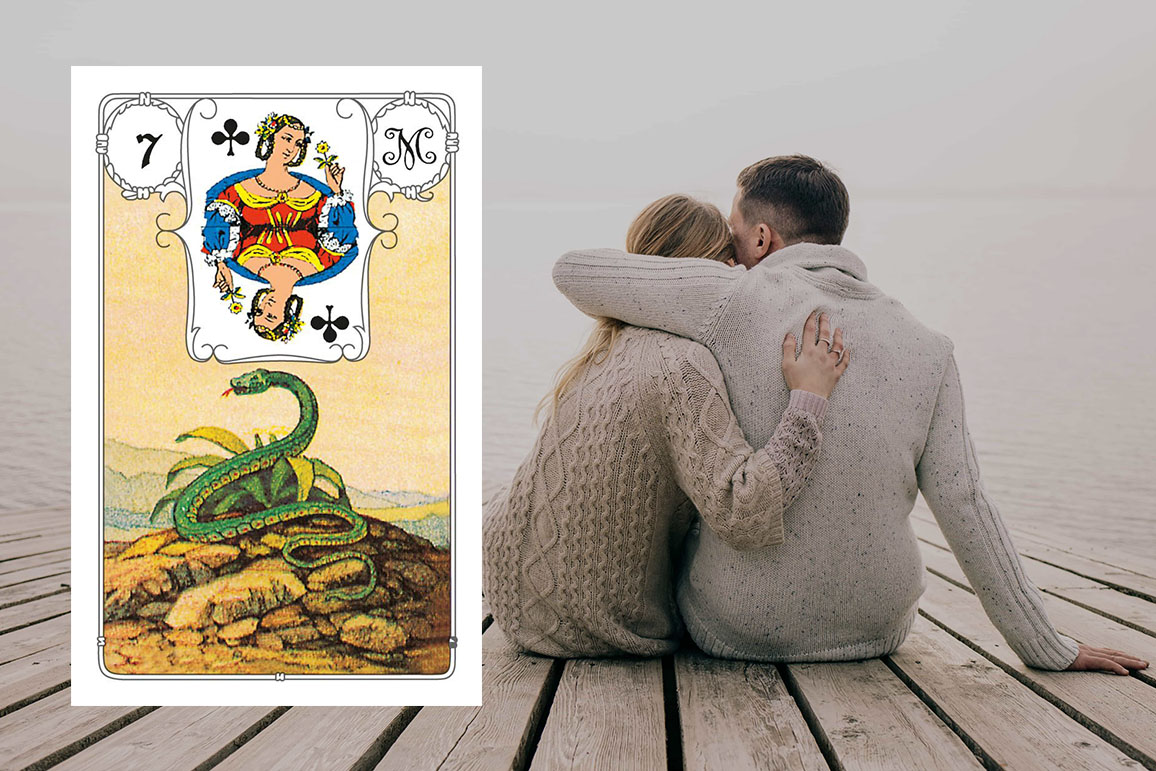 Змея Ленорман: значение карты в гаданиях на отношения и любовь, сочетание с другими оракулами